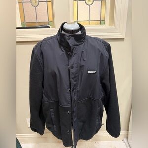 Obey Fleece Jacket. Size large